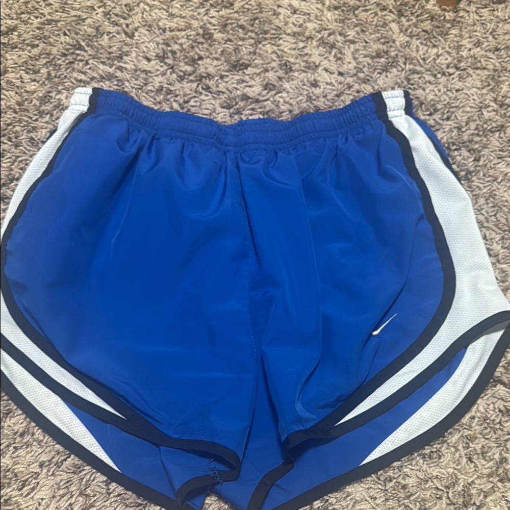 Nike Blue and White Athletic Shorts